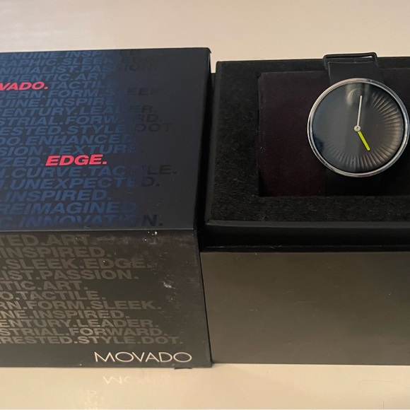 Movado Edge - Watch Black on Black - Picture 2 of 2